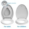 Round Toilet Seat with Toddler Seat Built in, Potty Training Toilet Seat Round Fits Both Adult and Child, with Slow Close and Magnets - 3 of 4