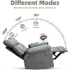 Oversized Wide Recliner Chair - 360° Rocker Swivel Recliner, PU Leather Manual Recliner, with 1.5X Sponge Filling & Easy Recline Mechanism - 3 of 4
