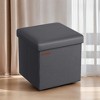 15" Ottoman with Storage, Folding Footstool, Storage Ottoman Bench, Cube Storage Chest 660 lb Load Capacity - 3 of 4