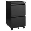 Mlezan Drawer File Cabinet: Mobile, Lockable, with Wheels. Fully Assembled, White Metal Cabinet for A4/Letter/Legal Files, Under-Desk Storage. - 2 of 4
