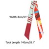 INSPIRE CHIC Women's Striped Printed Skinny Long Satin Silky Neck Scarves 1Pc - 3 of 4