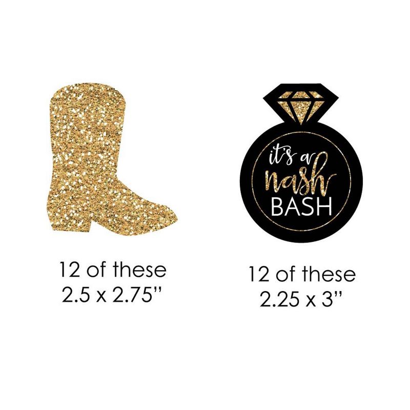Big Dot of Happiness Nash Bash - DIY Shaped Nashville Bachelorette Party Cut-Outs - 24 Count, 2 of 5