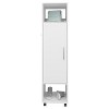Armoire 62.9"H, with 1 Door, 3 Shelves, and Full-Length Mirror, White - 3 of 4