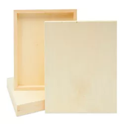 Bright Creations 4 Pack Unfinished Wood Panels for Painting, Blank Wooden Squares for Crafting & Art Pouring, 11x14 In