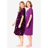 Dreams & Co. Plus Size 2-Pack Short-Sleeve Sleepshirt - 4 of 4