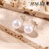 925 Sterling Silver Stud Earring Set: Pearl, Cubic Zirconia & Ball Designs for Multiple Piercings - 4 of 4