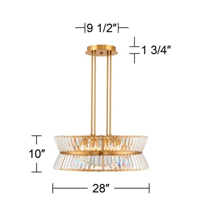 Vienna Soft Gold 31.5" Crystal Hourglass Chandelier