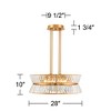 Vienna Full Spectrum Melwick Soft Gold Chandelier Lighting 28" Wide Modern Crystal Hourglass Shade 12-Light Fixture for Dining Room Kitchen Island - 4 of 4