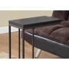 FONTOI C-shaped Side Table, Portable Bedside Table, Easy to Move for Living Room, Bedroom, Espresso, 18.25"*25.25"*10.25" - 4 of 4