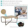 Sunnydaze Indoor MDP Cross Legs Coffee Table - MDP Construction - Brown - 3 of 4