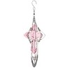Dicksons WS-4 Cut Out Cross Shaped Pink and White 15 x 8 Stainless Steel Iridescent Outdoor Porch Deck Balcony Wind Spinner with Hanger - 2 of 2