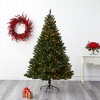 Nearly Natural 7-ft Northern Rocky Spruce Artificial Christmas Tree with 400 Clear Lights and 1330 Bendable Branches - 4 of 4