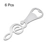 Unique Bargains Metal Music Note Flat Beer Soda Bottle Opener for Home Bar 6 Pcs - 3 of 4