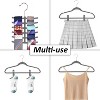 VECELO 30/50/60/100 pk Velvet Clothes Hangers Non Slip & Space-Saving Clothes Hangers with Finger Clips & Tie Rack 9 Color - 4 of 4