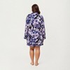 Anna-Kaci Lounge Women's Floral Print Long Sleeve Sleep Shirt with Soft Fabric, Notched Collar Detail and Relaxed Above-Knee Silhouette - 3 of 4