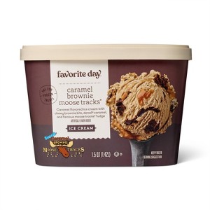 Peanut Butter Fudge Caramel Brownie Vanilla Ice Cream - 48oz - Favorite Day™ - 1 of 3