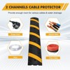Garvee 2 Pack Rubber Speed Bumps with 25,000 Lbs Capacity, Ideal for Cable Protection On Asphalt, Concrete, and Gravel Roads - 4 of 4