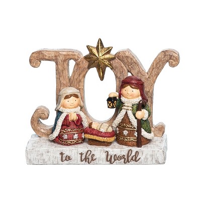 C&F Home "Joy" With Holy Family Decor