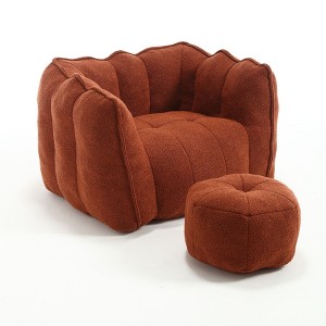 NicBex Bean Bag Chair for Adults Comfortable Square Lazy Sofa with Footstool Floor Chair with High Resilient Foam for Living Room - 1 of 4