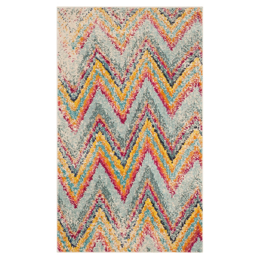 Mercer Accent Rug - Light Blue / Multi ( 3' X 5' ) - Safavieh