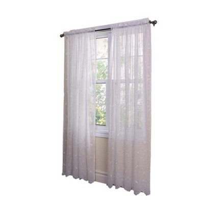 Commonwealth Habitat Hathaway Scroll Motif Tailored Sheer Window Panel ...