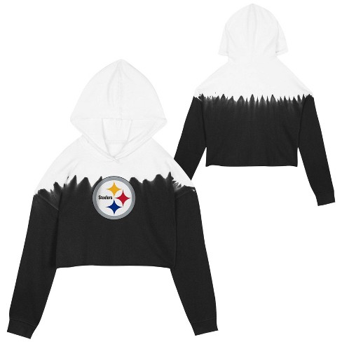 Nfl Pittsburgh Steelers Girls' Crop Hooded Sweatshirt : Target