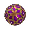 Kurt Adler 80MM Glass Purple Jewel 6-Piece Ball Ornament Set - 4 of 4