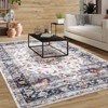 Vintage Floral Printed Machine Washable Area Rug Rug for Living Room Non Slip Non Shedding Floral Soft Carpet for Bedroom ‎Dining Room Nursery - 3 of 4