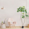 Artificial Umbrella For Indoor, 5.9FT 180CM Tall Plants Artificial Plants With Planter, Umbrella Tree In Pot,For Living Room Floor Greening Porch - 2 of 4