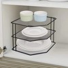 LunaLulinlk 3 - Shelf Corner Kitchen Cabinet Organizer Shelf, Black - 3 of 4