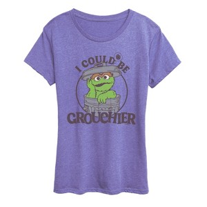 Women's - Sesame Street - I Could Be Grouchier Oscar Short Sleeve Graphic T-Shirt - 1 of 2