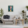 Stupell Industries Frida Kahlo Floral Portrait Black Framed Floater Canvas Wall Art - 2 of 4
