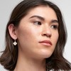 Adornia 14k Gold Plated Crystal Halo Clover Dangle Huggie Earrings - 2 of 4