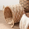Gulches 18"x18"x12.2" Natural Brown Water Hyacinth Woven Basket: Handles for Storage - 4 of 4