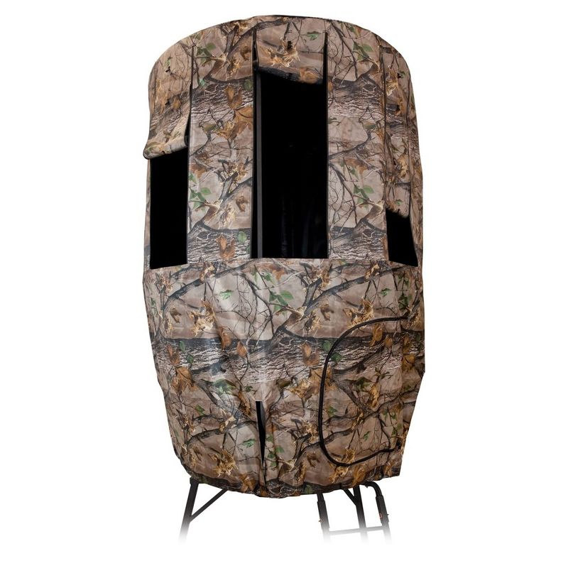 Muddy MUD-MTA3000-RK Liberty Tripod Stand Hunting Blind Enclosure with 8 Easy Access Zippered Windows and 7 Feet of Standing Room, Camouflage, 1 of 5