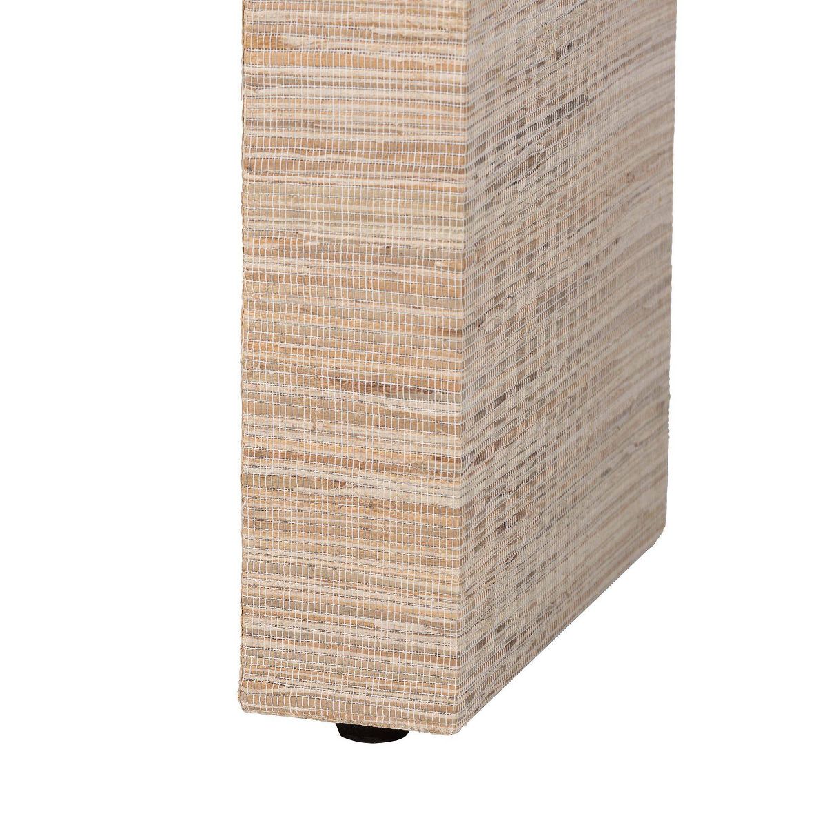 bali & pari Yareli Woven Grasscloth Console Table Natural/Gold - thumbnail 8