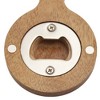 Unique Bargains Bottle Opener Magnetic Bottle Opener Acacia-Wood Handle Magnet Wood Deep Brown 2.36"x3.35"x0.47" 1 Pcs - 4 of 4