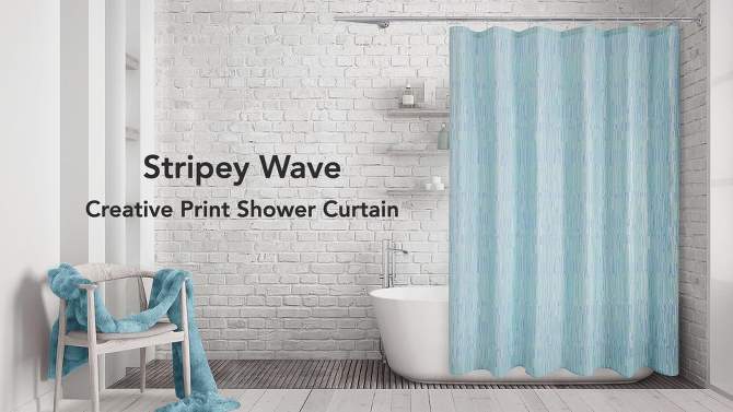 Striped Wave Shower Curtain - Allure Home Creations, 2 of 7, play video