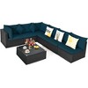 Tangkula Set of 7 Rattan Sofa Set Sectional Conversation Furniture Set Patio - 2 of 4