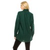 Haute Edition | Women's Long Sleeve Tunic Length Plaid Button Down Shirt - 2 of 3