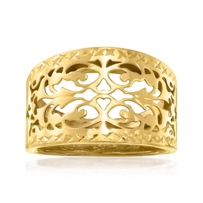 Ross-Simons 14kt Yellow Gold Openwork Ring From Italy Size 5