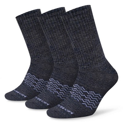 Men's Moisture Control Athletic Crew Socks 3 Pack - Black - Space Dye ...