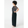 Roaman's Plus-Size Short Sleeve Lurex Blouson Jumpsuit - 4 of 4