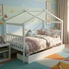 Merax Full Size Wooden House Bed Frame with Roof Design and 2 Storage Drawers - 2 of 4