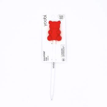 Yoobi Ballpoint Pen Red Squishy Gummy Bear Black Ink