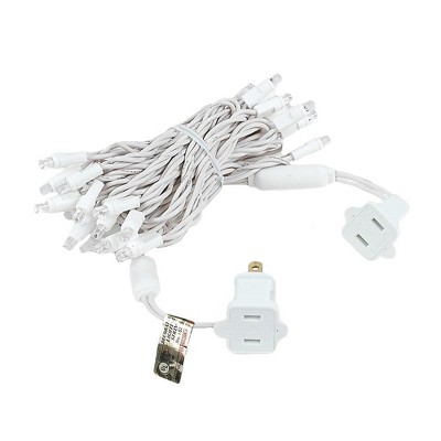 Warm White LED Christmas Curtain Lights with White Wire