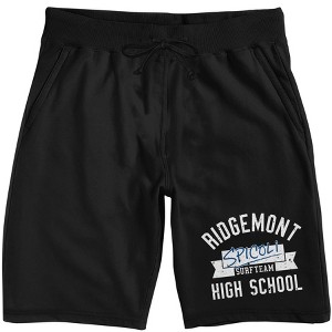 Fast Times At Ridgemont High Spicoli Surf Team Men's Black Sleep Pajama Shorts - 1 of 4