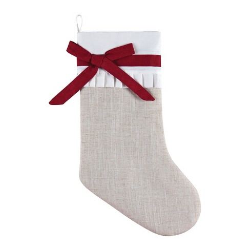C&f Home White Linen Christmas Stocking : Target
