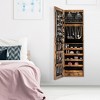 Costway Mirrored Wall & Door Mounted Jewelry Cabinet Storage Organizer with Lights&Drawer Pink/Black/Brown/Rustic Brown/White/Green - 2 of 4