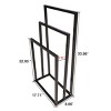 Metal Freestanding Towel Rack 3 Tiers Hand Towel Holder Organizer for Bathroom Accessories, Black - 4 of 4